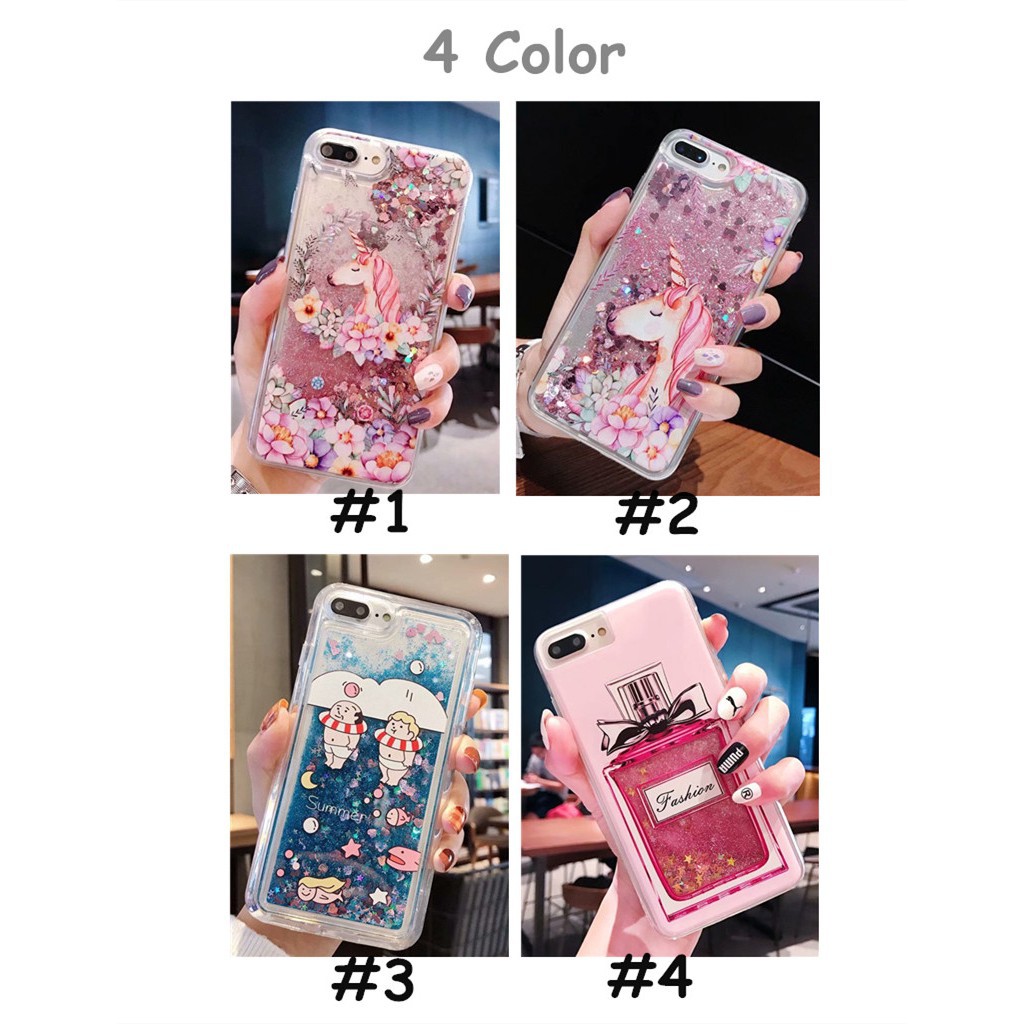 DFA VCN Ốp lưng kim tuyến nước dễ thương con kỳ lân cho OPPO F11 F9 Pro F7 F5 F3 A3S A5 F1s A83 A71 A3s A5s A7
