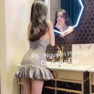 Đầm body kim tuyến 2 dây lai bèo
