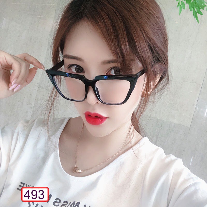 Mắt Kính Gọng Cận Siêu Cấp Form Xếch Tây 493 Sang Chảnh Hot Trend - Hazo