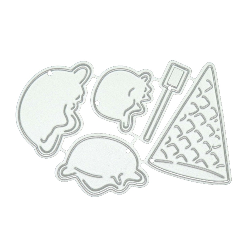 Khuôn Cắt Hình Kim Loại Hình Cây Kem Dùng Làm Thẻ Trang Trí Sổ Tay DIY