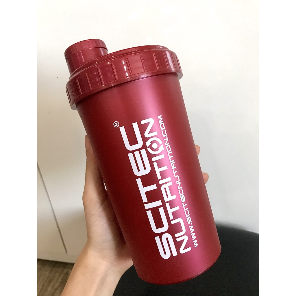 Bình lắc thể thao bình nước 700ml Shaker Scitec White Transparent Scitec Nutrition 700 ML