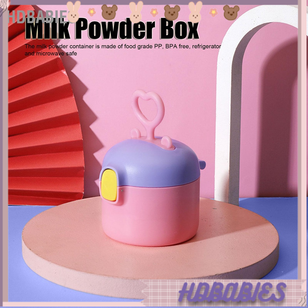 HDbabies Hộp Đựng Sữa Bột Di Động 250Ml Thực Phẩm PP Muỗng Cho Dân Phượt Thiết Kế Silicon Niêm Phong Bảo Quản Thức Ăn Bé Bằng Thìa