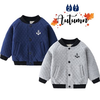 Áo khoác bomber cho bé WELLKIDS họa tiết mỏ neo hàng xuất Âu Mỹ