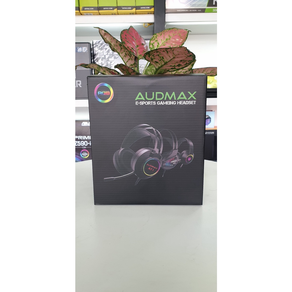 Tai nghe headphone AUDMAX A72 chuyên game 7.1 USB led RGB mới