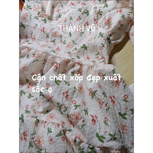 Váy 2 Dây Bản To Hoa Nhí Chất Xốp
