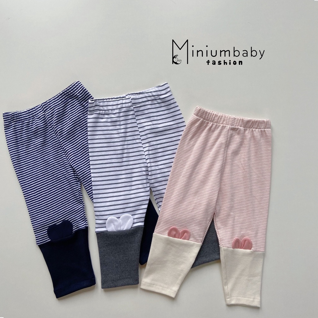 Quần legging tai mèo bé gái size Nhí (11-23kg) cotton Minium cao cấp, quần dài trẻ em