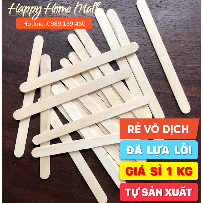 1kg QUE KEM GỖ dài 65mm 95mm 115mm 125mm 135mm 145mm  bán sỉ số lượng lớn