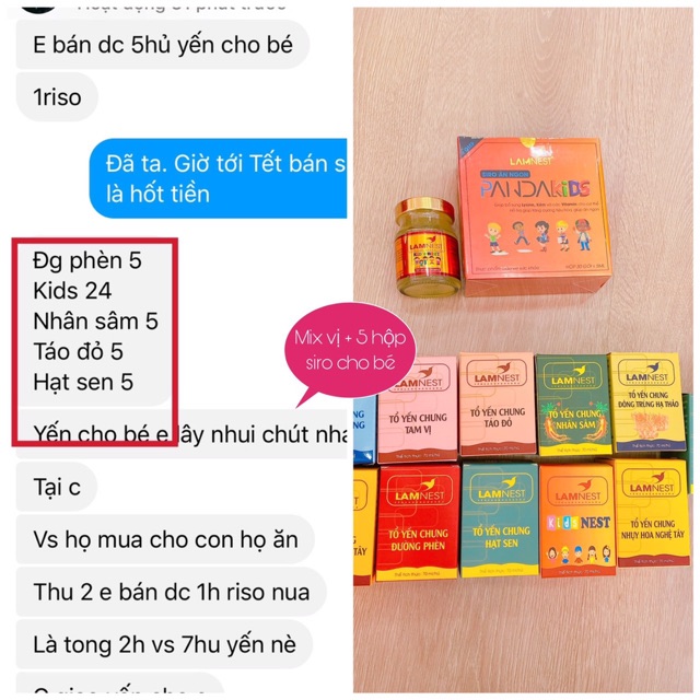 Sỉ 1 thùng 60hủ yến sào chưng sẵn 30% LAMNEST CAO CẤP