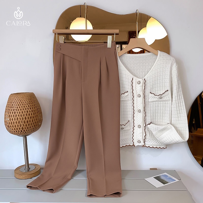 Quần Baggy Bigsize Nữ 60 -100KG Calora siêu xinh , Chất Tuyết Mưa Mền Mịn , Lưng Chun - MÃ QA138