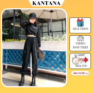 Quần jogger kaki túi hộp kèm chain dây xích KANTANA54