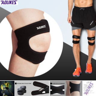 Đai cuốn đầu gối CÓ ĐỆM HƠI SILICONE THOÁNG KHÍ chống trượt chuyên gym - Aolikes AL 7929 (1 cái)