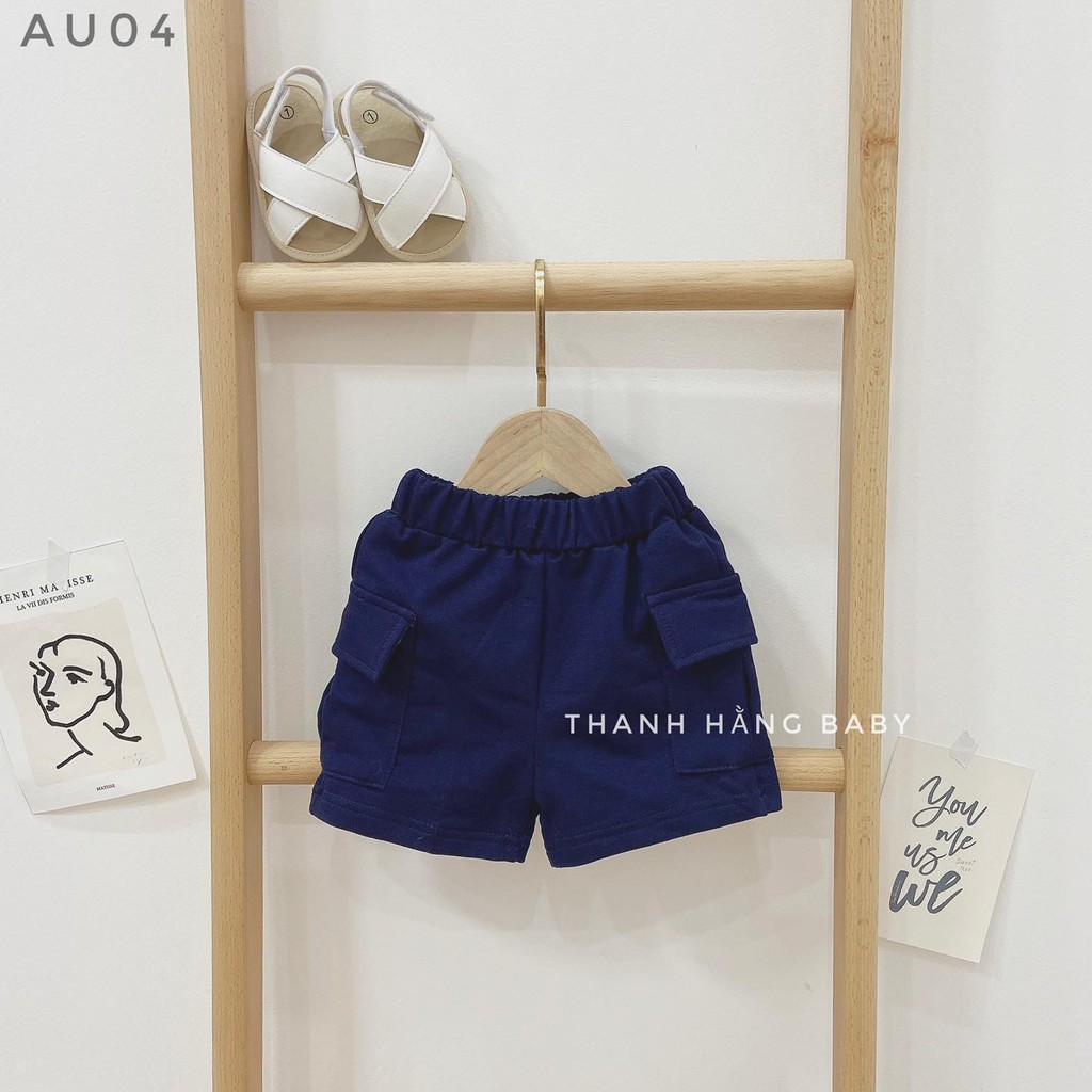 Quần Short Bé Trai, Quần Túi Hộp Cotton Bé Trai Thanh Hằng Baby 7 Đến 17 Kg