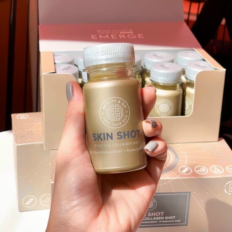 Nước uống collagen skin shot trắng da, giảm lão hoá, mờ thâm nám Skinshot Tây Ban Nha