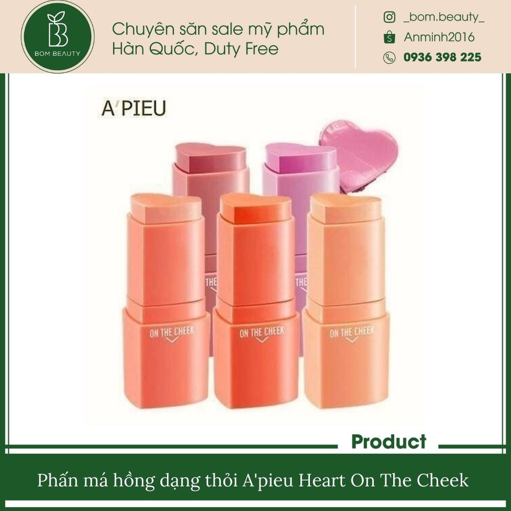 Phấn má hồng dạng thỏi A'pieu Heart On The Cheek