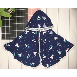 Áo choàng cho bé xanh than - Vườn cổ tích