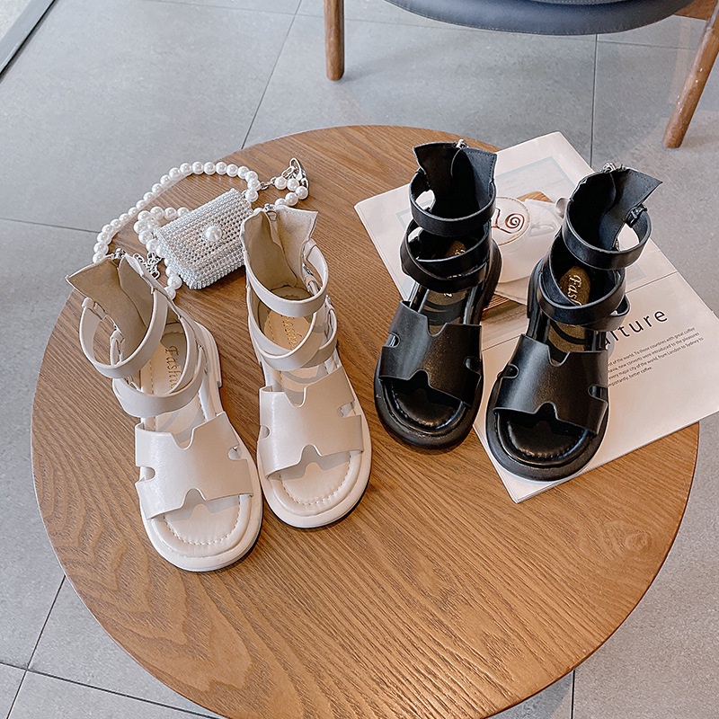 Sandal Chiến Binh Siêu Ngầu Da Mềm,Dép Chiến Binh Cho Bé Gái 3 tuổi-12 tuổi Sành Điệu