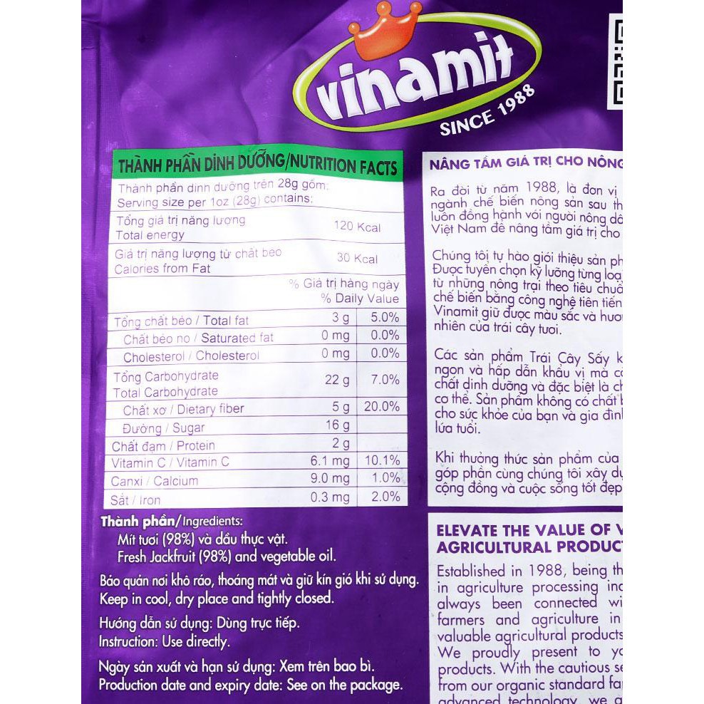 Mít Sấy Vinamit Gói 250G