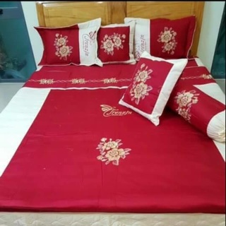 Chăn ga gối satin cotton 7 món