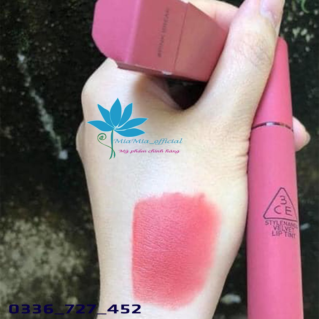 Son 3CE Velvet Lip Tint Pink Break – Màu Hồng Đào Bền Màu Lâu Trôi [CAM KẾT NHẬP KHẨU CHÍNH HÃNG 100%]