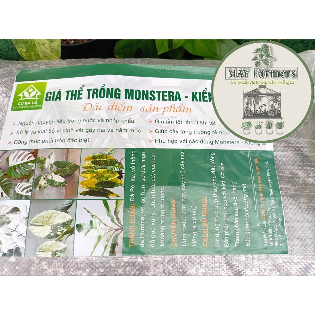 ( BAO ~ 7kg ) MONSTERA SOIL Giá Thể Trồng Cây Dành Cho Kiểng Lá.