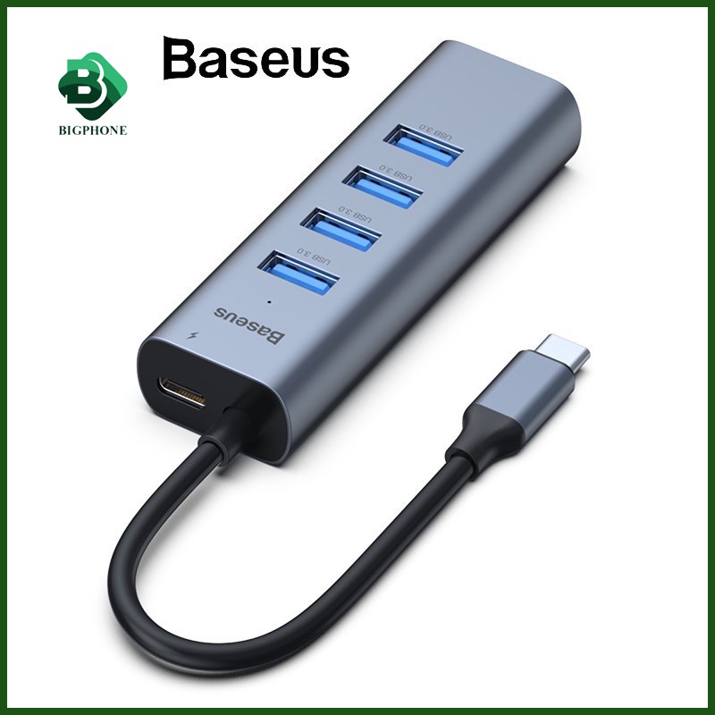 Hub chuyển Baseus Enjoy Series Type C to 4 Port USB 3.0 + Type C PD (intelligent HUB Adapter).