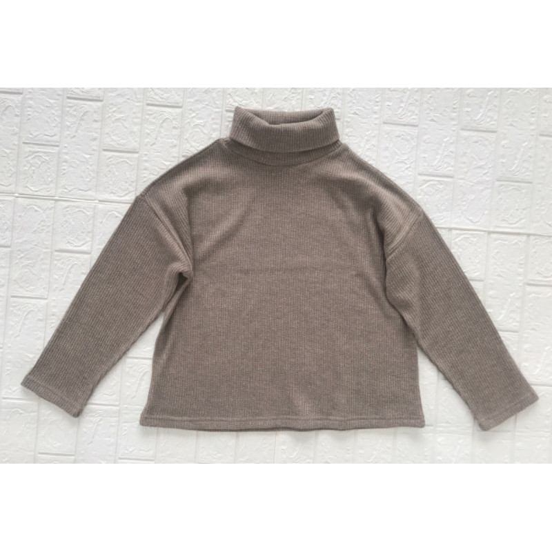 Áo len cổ lọ cao 3 màu hiệu F21