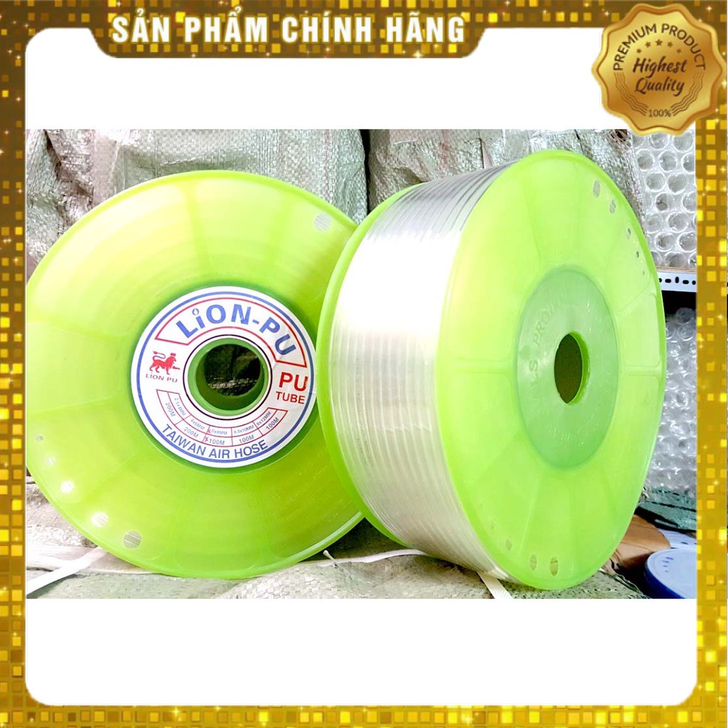 DÂY HƠI PU LION KHÍ NÉN ỐNG 5*8mm *100 MÉT - MÀU TRẮNG