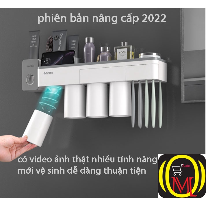 Bộ Nhả Kem Đánh Răng Tự Động, Kệ Để Đồ Phòng Tắm Cao Cấp Dễ Vệ Sinh Và Lắp Đặt QMAT Store