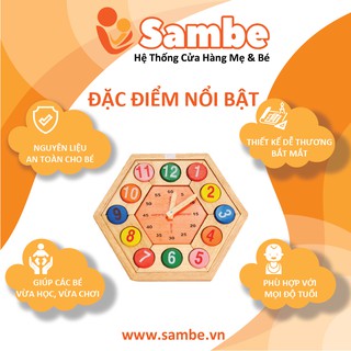 Đồng hồ lục giác số tròn Etic C601C