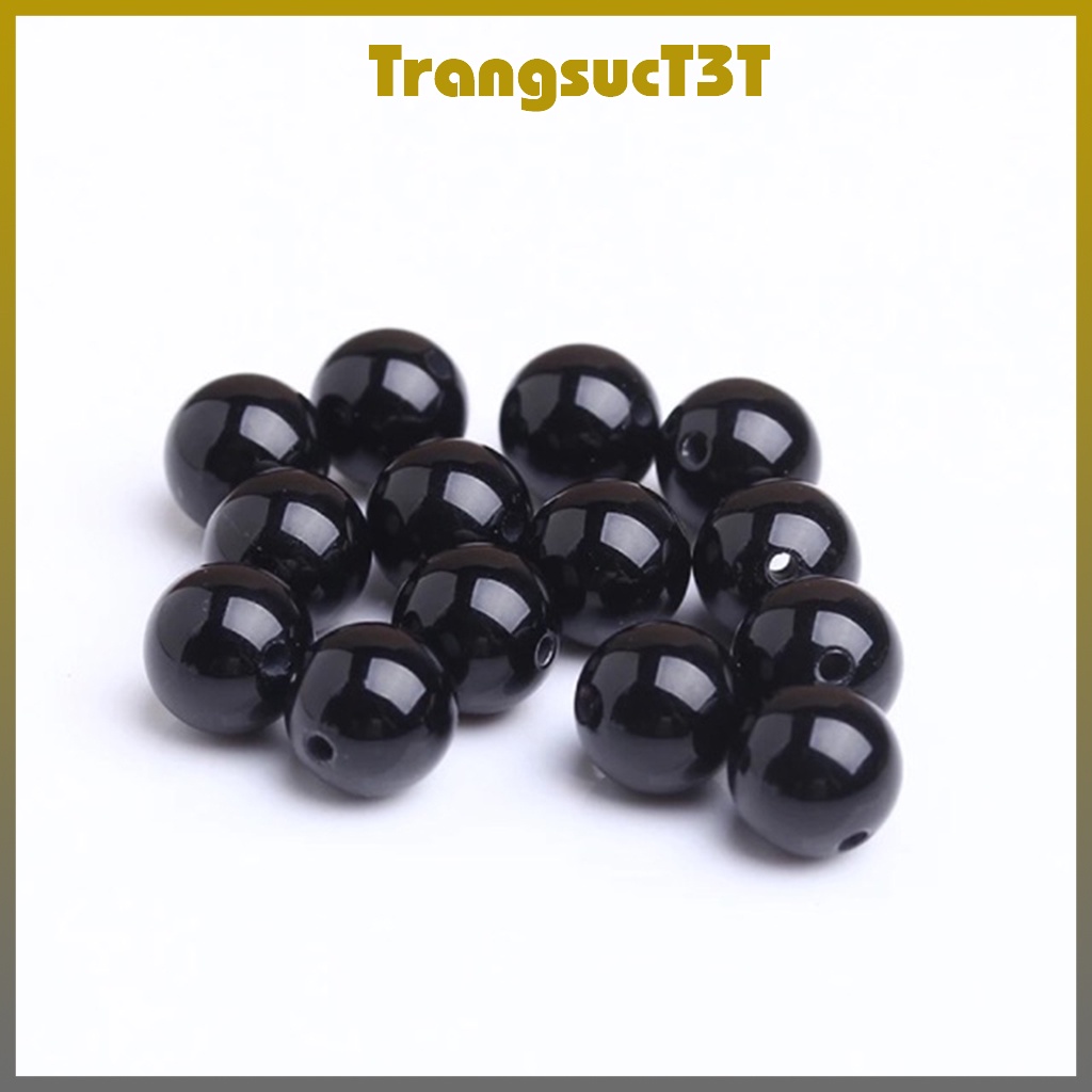 Hạt Đá Phong Thủy làm vòng tay may mắn đủ size 8 10 12 14mm, Hạt vòng đá cho nam nữ mệnh kim mộc thủy hỏa thổ - Tặng kim