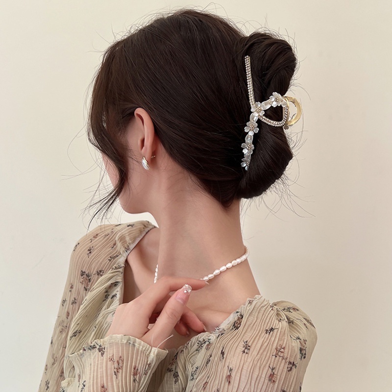 Kẹp Tóc Hình Hoa Đính Đá Kiểu Dáng Tinh Tế Thời Trang Cho Nữ