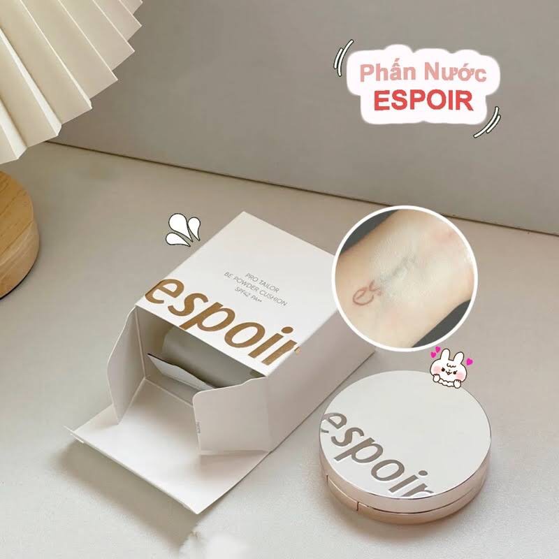 Phấn Nước Trang Điểm Hàn Quốc Che Phủ Mỏng Nhẹ Tự Nhiên Espoir Pro Tailor Cushion SPF42 PA++
