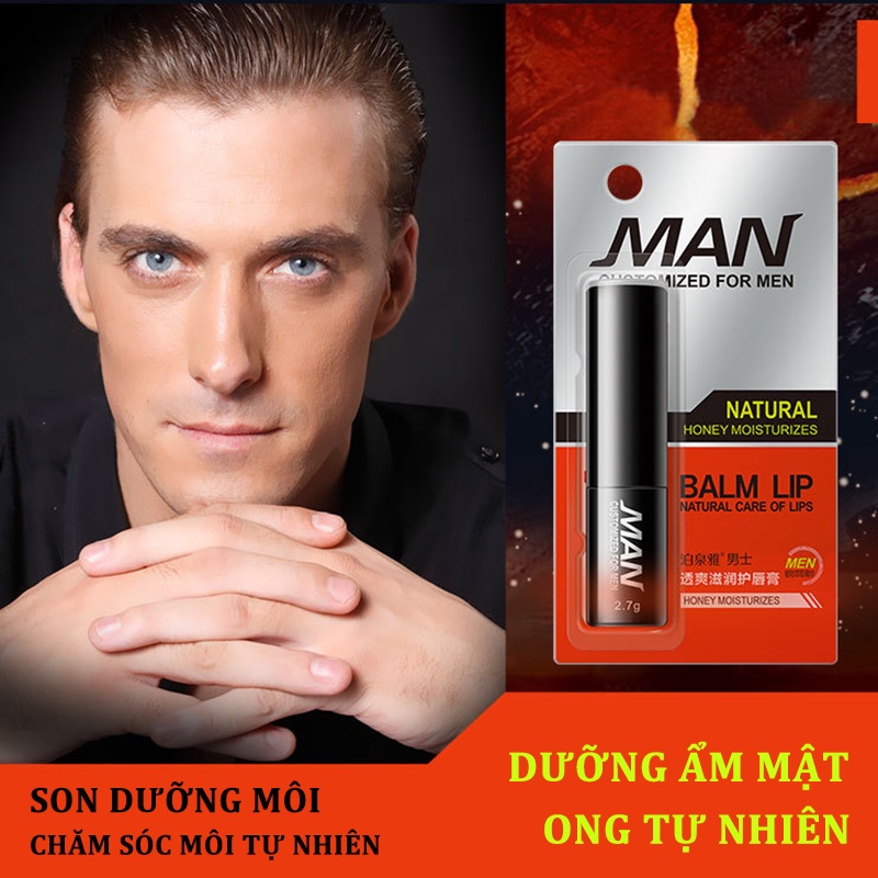 [HCM] Son môi 2 trong 1 dành cho nam giới Dưỡng ẩm và Ngăn ngừa Môi thâm-M-TS