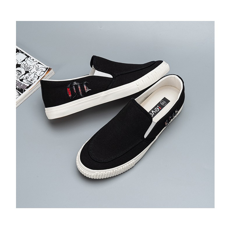 Slip on nam LEYO - Giày lười vải nam "te tua" - Vải thô 3 màu đen, be và vàng - Mã SP A1107 | BigBuy360 - bigbuy360.vn