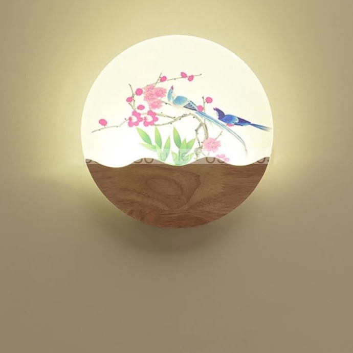 Đèn tường MONSKY Led trang trí cao cấp (Hoa lan tím)