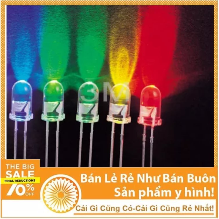 Led Phủ Màu Ø5 - Gói 10 Con