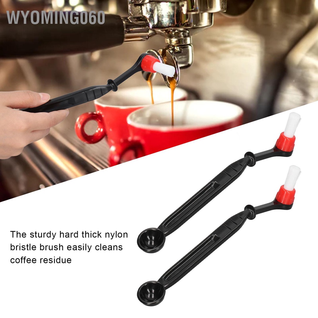 Wyoming060 2 cái Máy pha cà phê Bàn chải làm sạch Nylon cứng Công cụ cho xay Sữa đóng băng