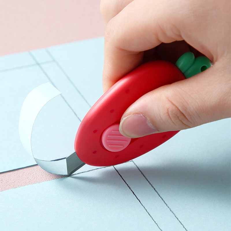 Dao Cắt Cà Rốt / Dâu Tây / Cà Rốt Mini Dễ Thương Tiện Dụng Cho Học Sinh / Văn Phòng Diy