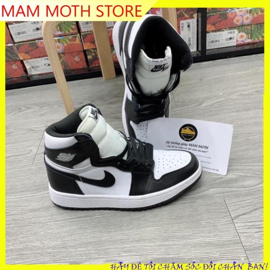 jordan panda ĐEN TRẮNG sneaker cao cổ hight full size nam nữ da bò đôt không cháy