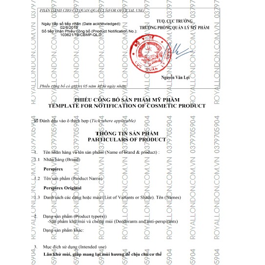 Lăn Khử Mùi Perspirex Cao Cấp - Hàng chính hãng, có tem phụ | BigBuy360 - bigbuy360.vn