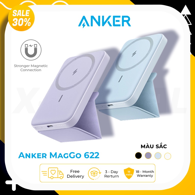 Sạc dự phòng Anker Maggo 622 A1611 A1614 sạc không dây từ tính - bảo hành 12 tháng