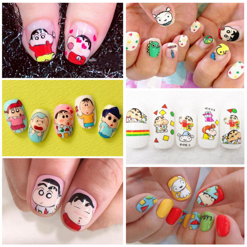 (Hàng Mới Về) Miếng Dán Trang Trí Móng Tay 3D Kiểu Dáng Hoạt Hình Dễ Thương