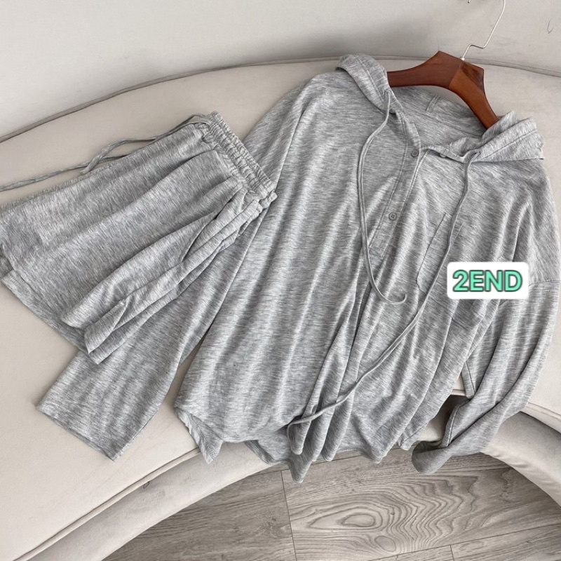 Set bộ nữ thể thao có mũ (Chất liệu Cotton mỏng co giãn 4c) • 2ENDSHOP