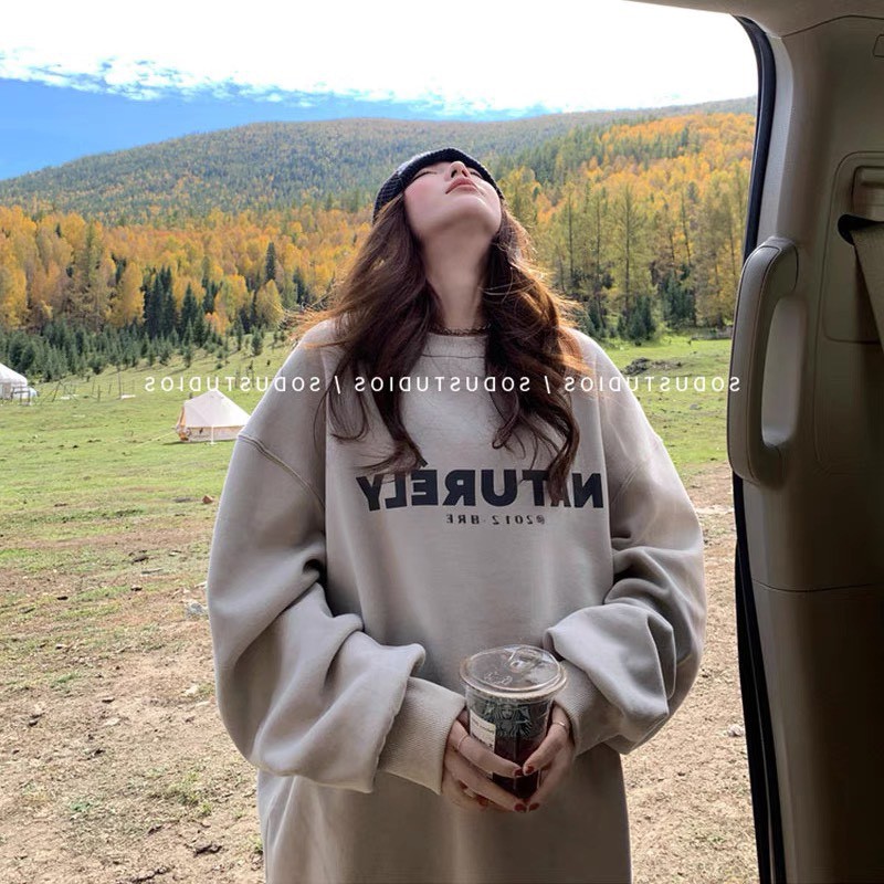 Áo Nỉ Sweater Naturély, Nam Nữ Form Rộng Unisex, Chất Nỉ Bông 100%Cotton Dày Dặn, Hoodie phong cách Hàn Quốc 2021 | BigBuy360 - bigbuy360.vn