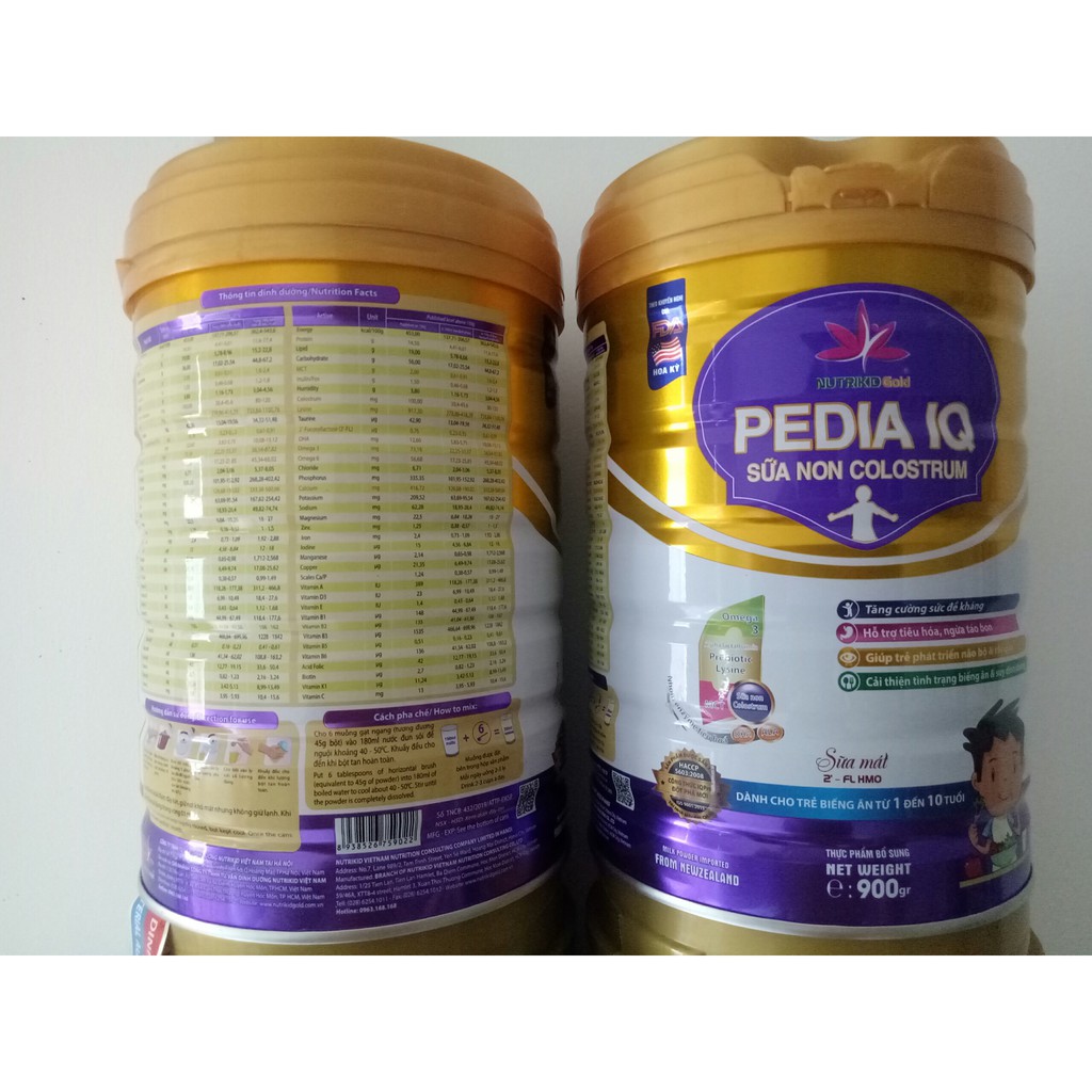 Sữa tăng cân Nutrikidgold Pedia IQ lon 900g dành cho trẻ biếng ăn, chậm lớn