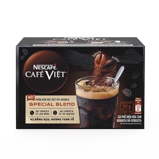 Cà phê đen hòa tan NESCAFÉ Café Việt Cà phê đen đá (Hộp 15 gói x 16g)
