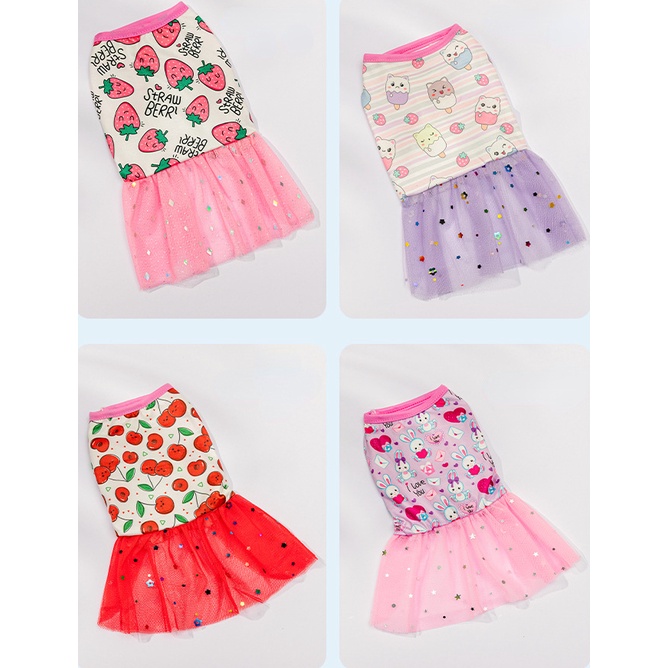 Đầm Công Chúa Mềm Mại Ngọt Ngào Dễ Thương Cho Thú Cưng Shih Tzu