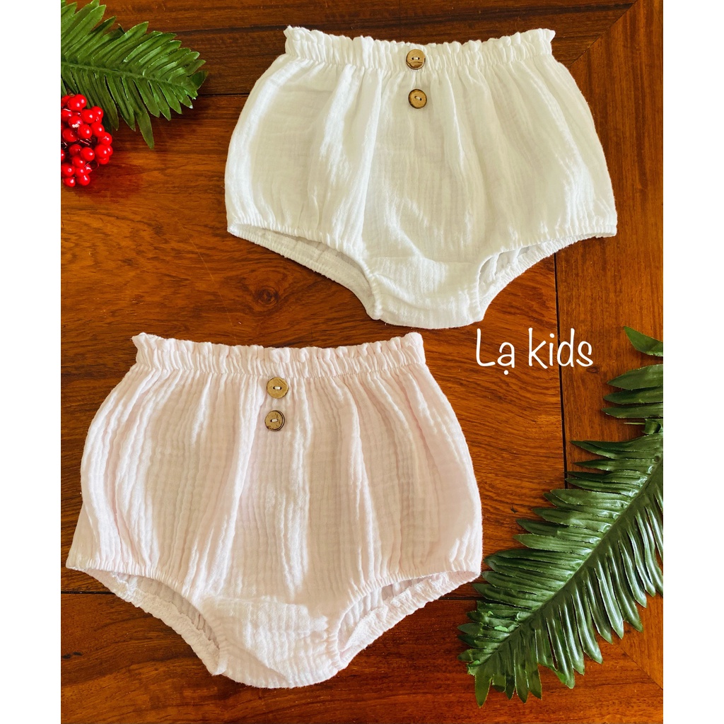 Quần bí vải xô muslin cho bé