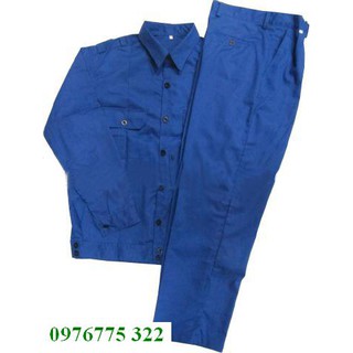 Quần áo bảo hộ màu xanh
