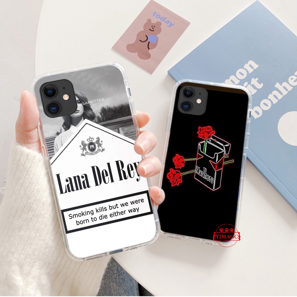 Ốp điện thoại TPU dẻo trong suốt họa tiết logo marlboro cho IPHONE XS MAX XR X 11 PRO 7 8 6 6S PLUS 79A